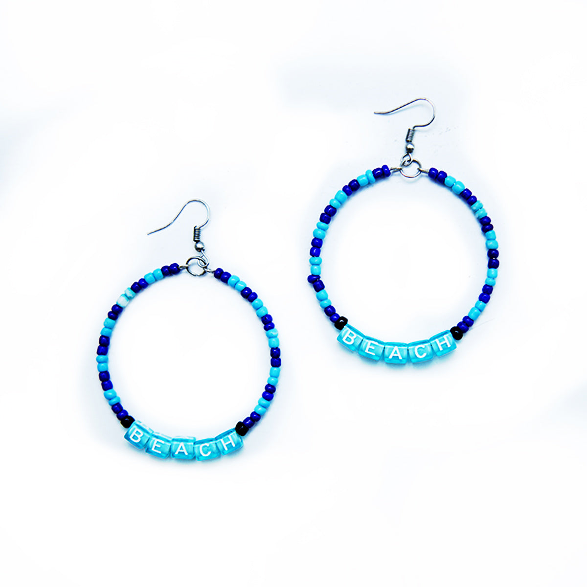 Cyan Hoop Earrings
