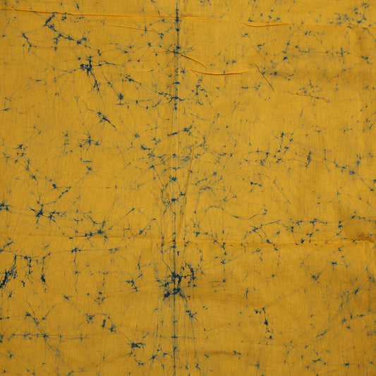 Cobalt Yellow Batik Saree
