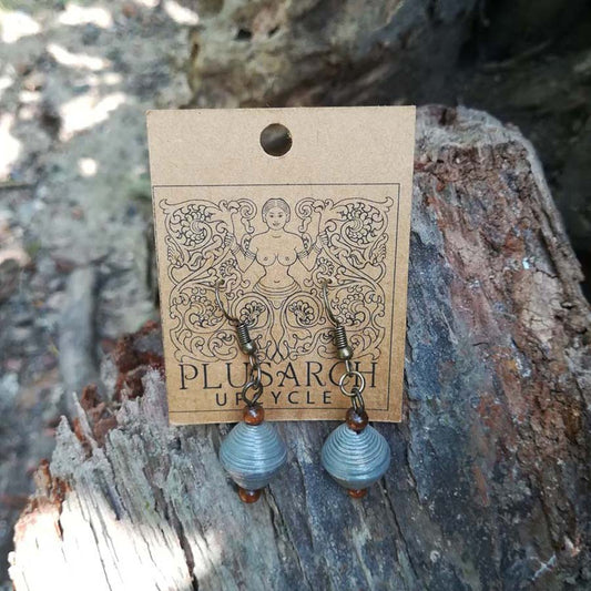 Grey Top Paper Earrings