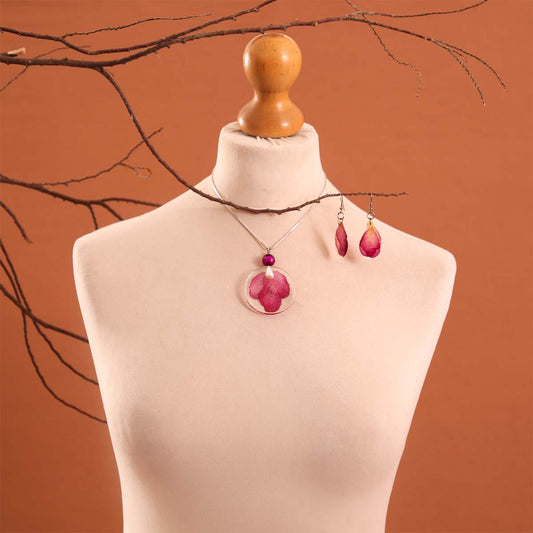 Petal Infusion Resin Jewellery Set