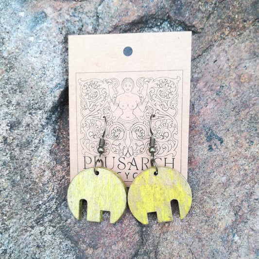 Yellow Ellie Paper Earrings