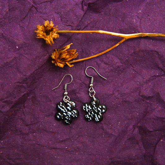 Ebony Floral Terracotta Earrings
