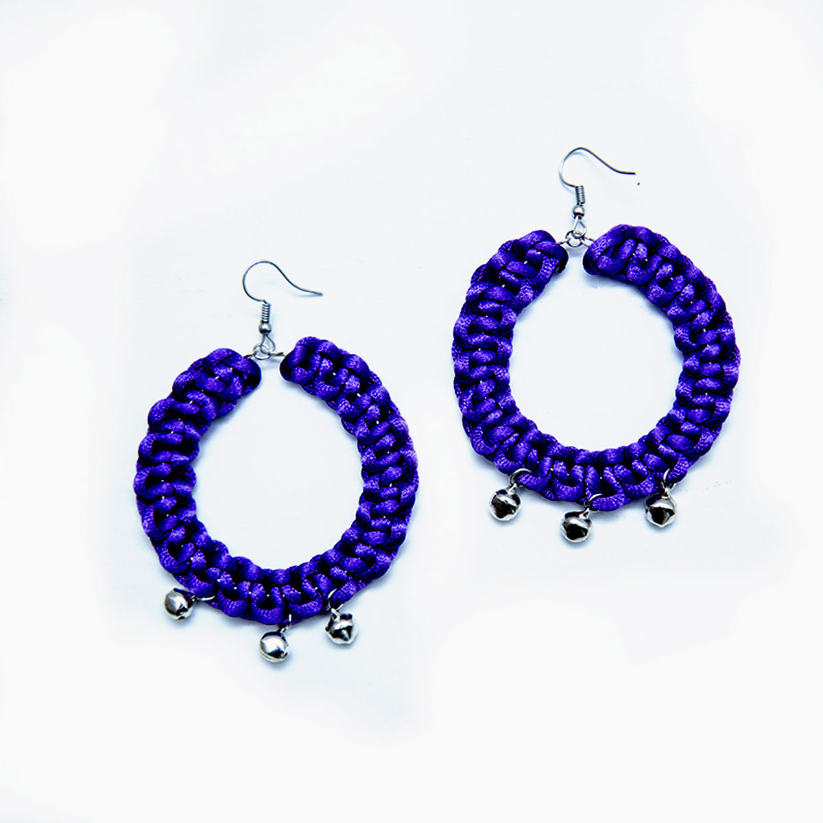 Blue Bells Hoop Earrings