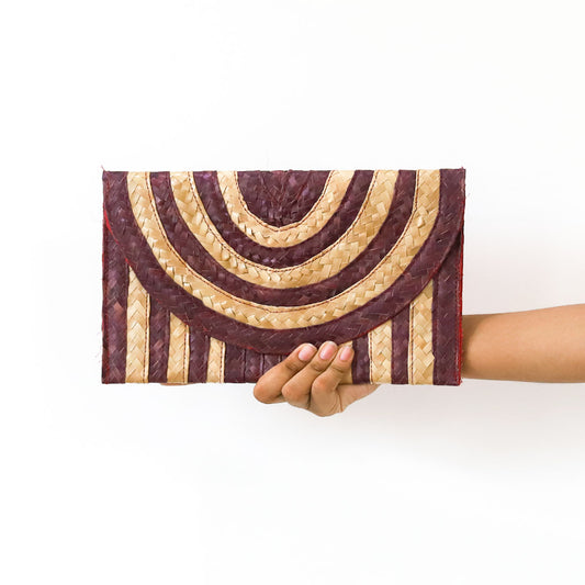 Stripped Palmyrah Clutch