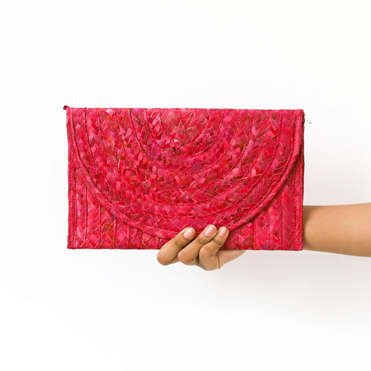 Fuscia Palmyrah Clutch