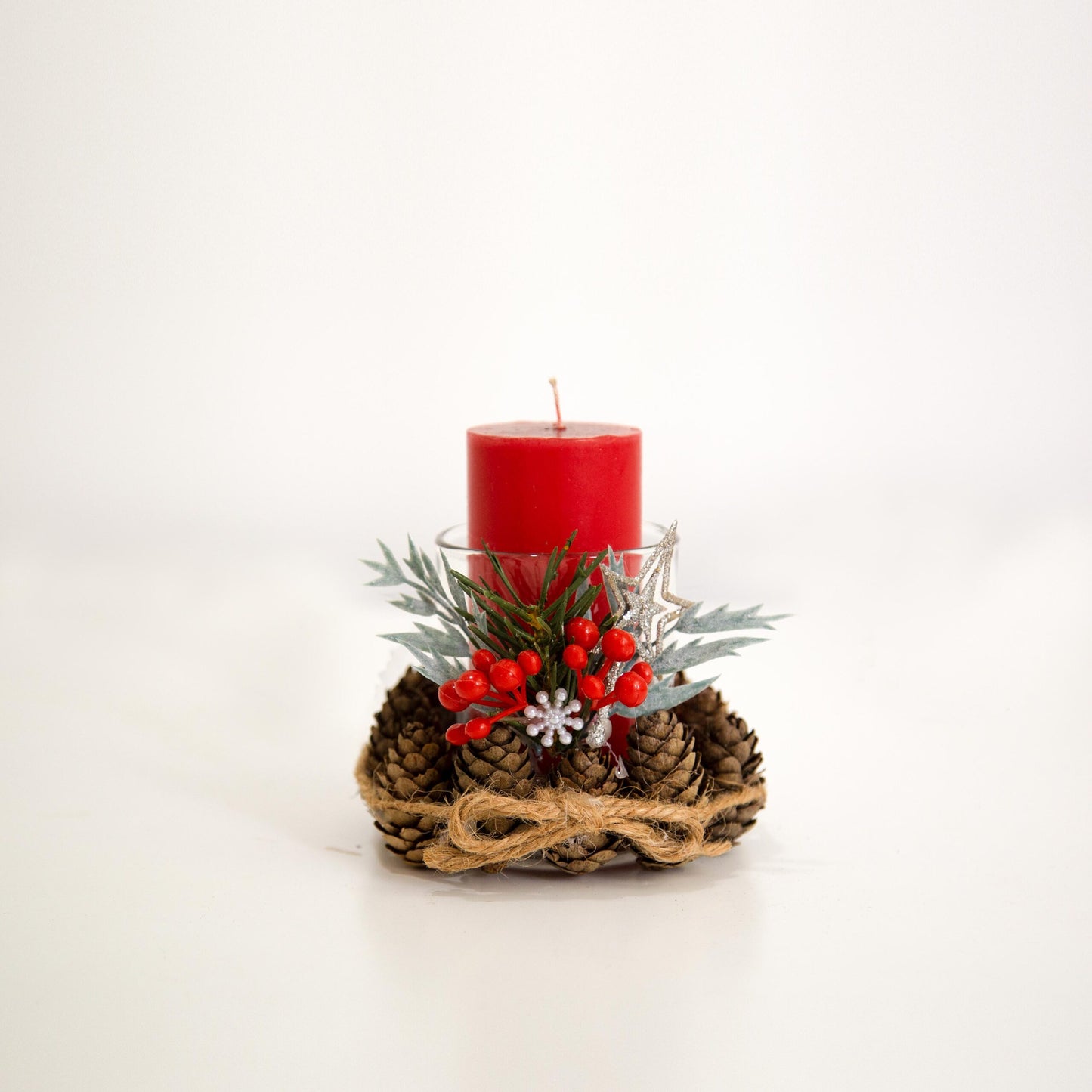 Pine Cone Christmas Candle Holder