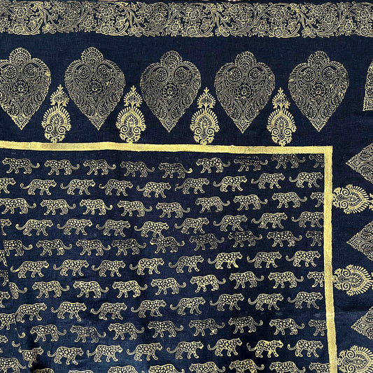 Royal Jungle Block Printed Table Cloth