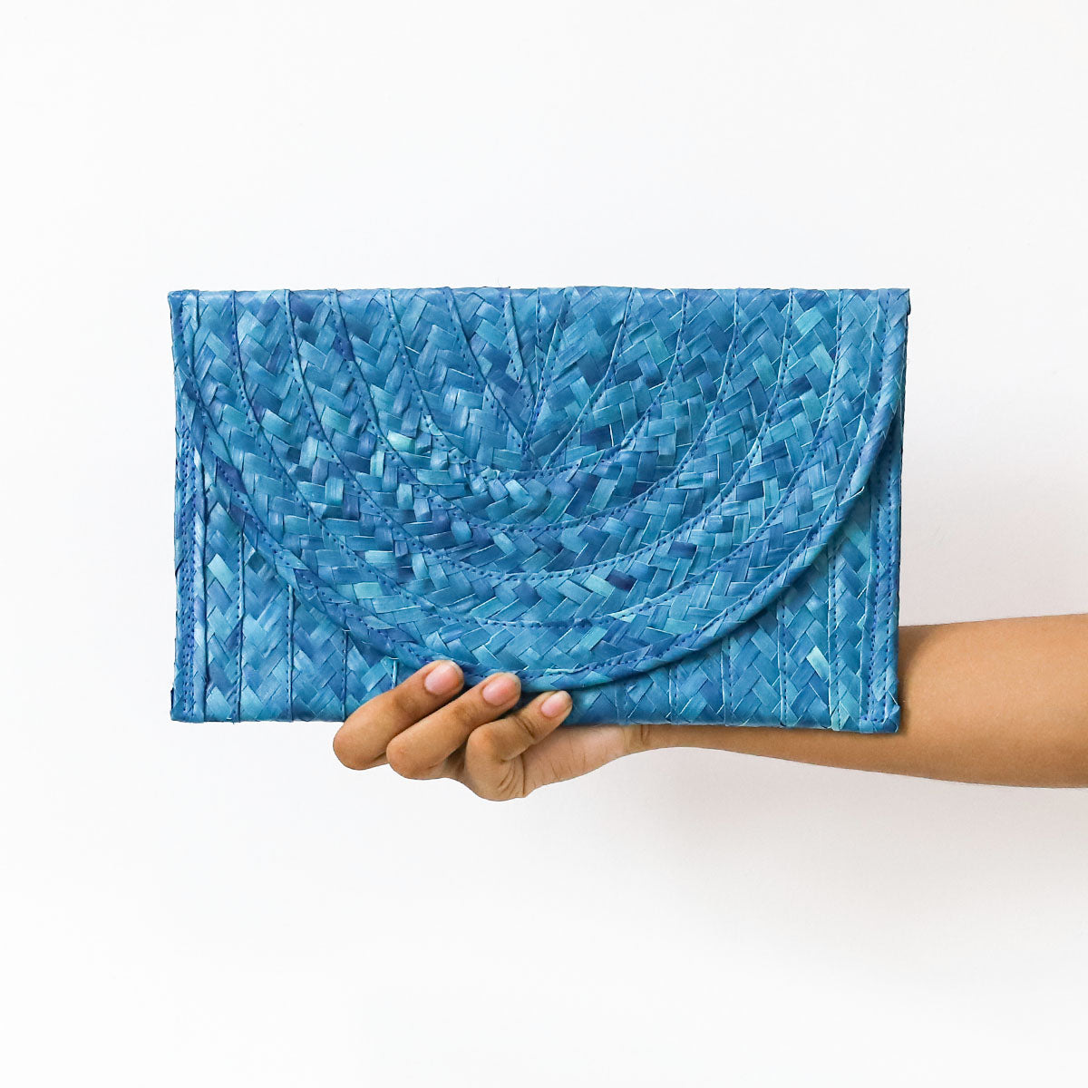 Azure Palmyrah Clutch