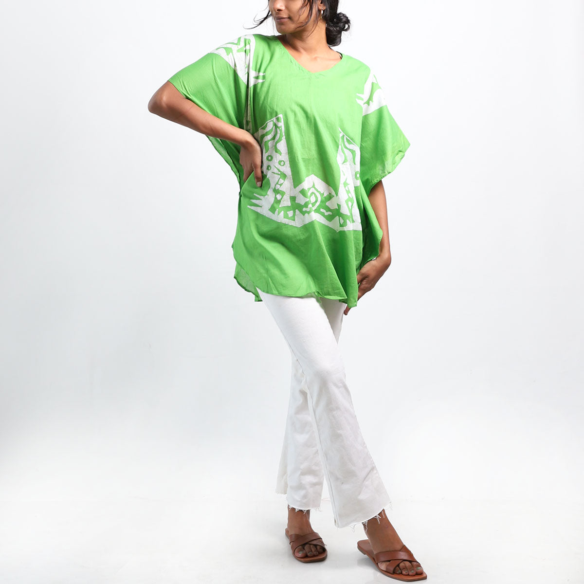 Green Grass Batik Top