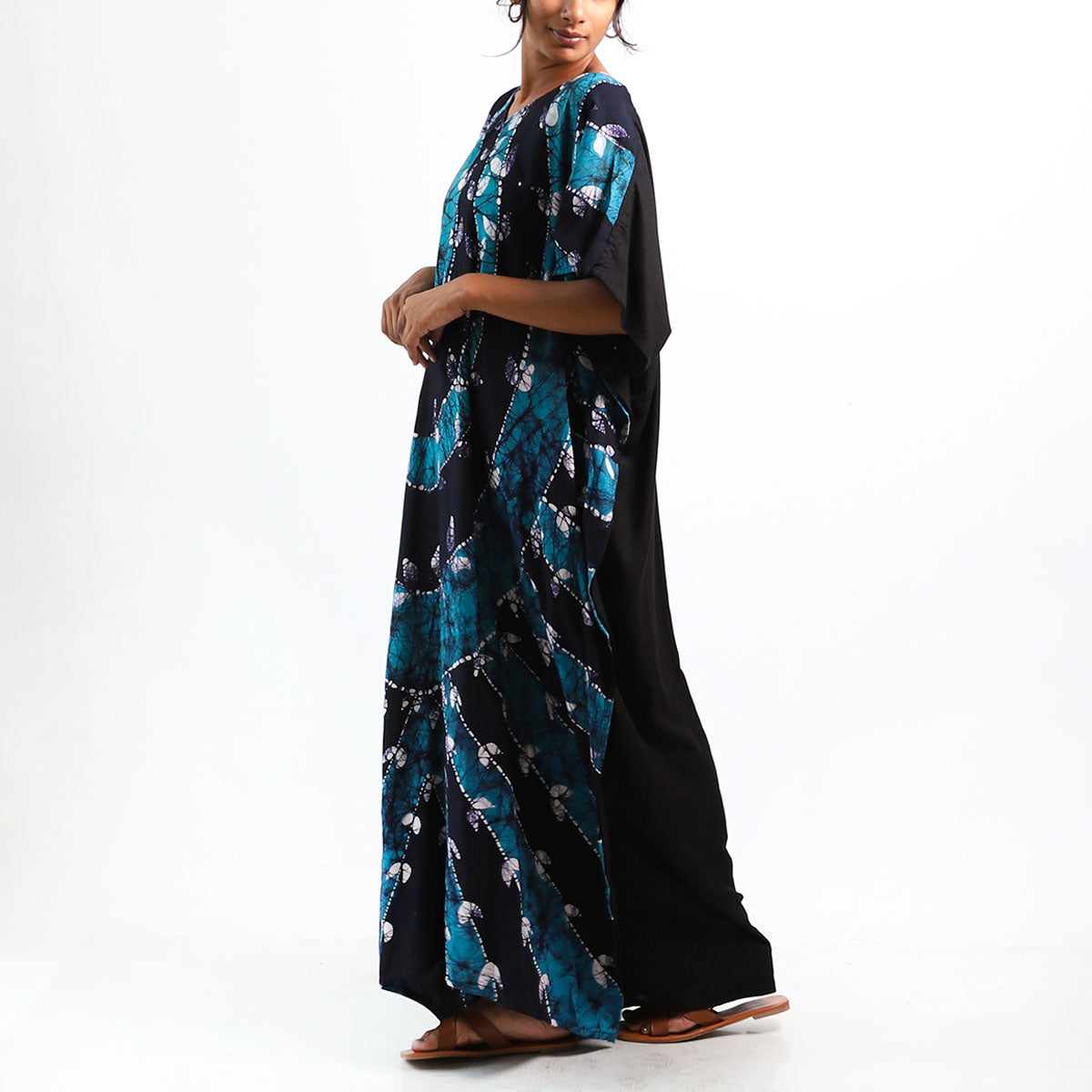 Azure Vines Batik Kaftan