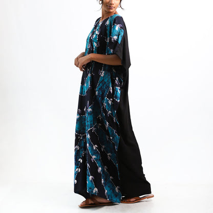 Azure Vines Batik Kaftan