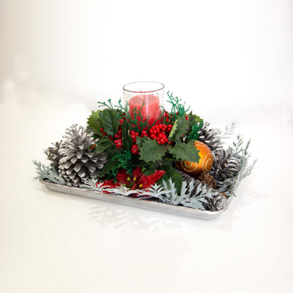 Silver Christmas Centre Piece