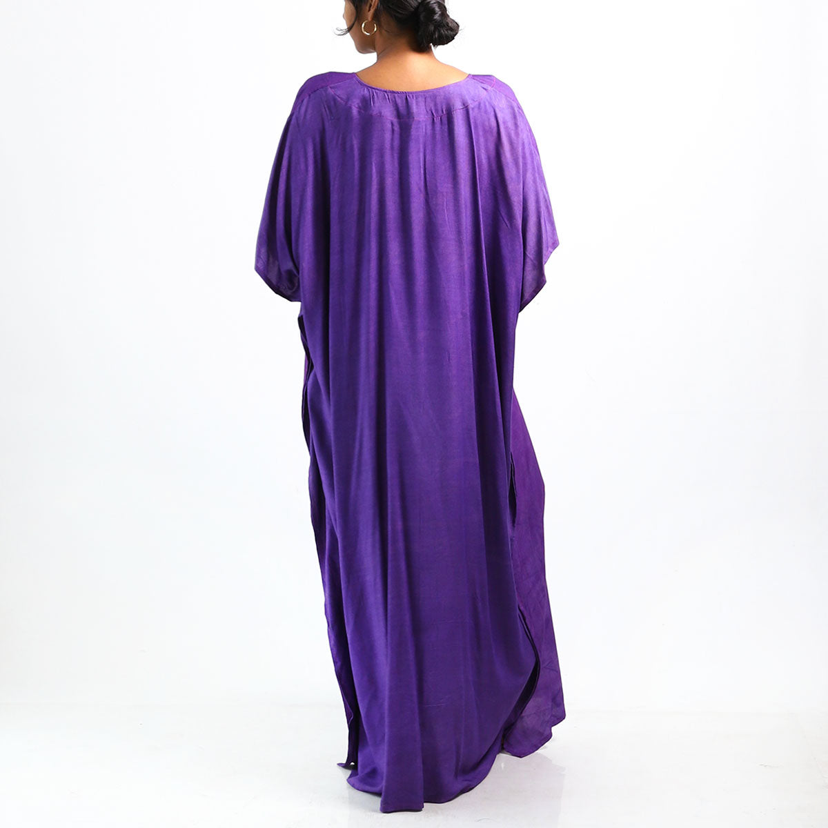 Violet Flowers Batik Kaftan