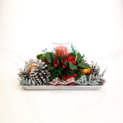 Silver Christmas Centre Piece
