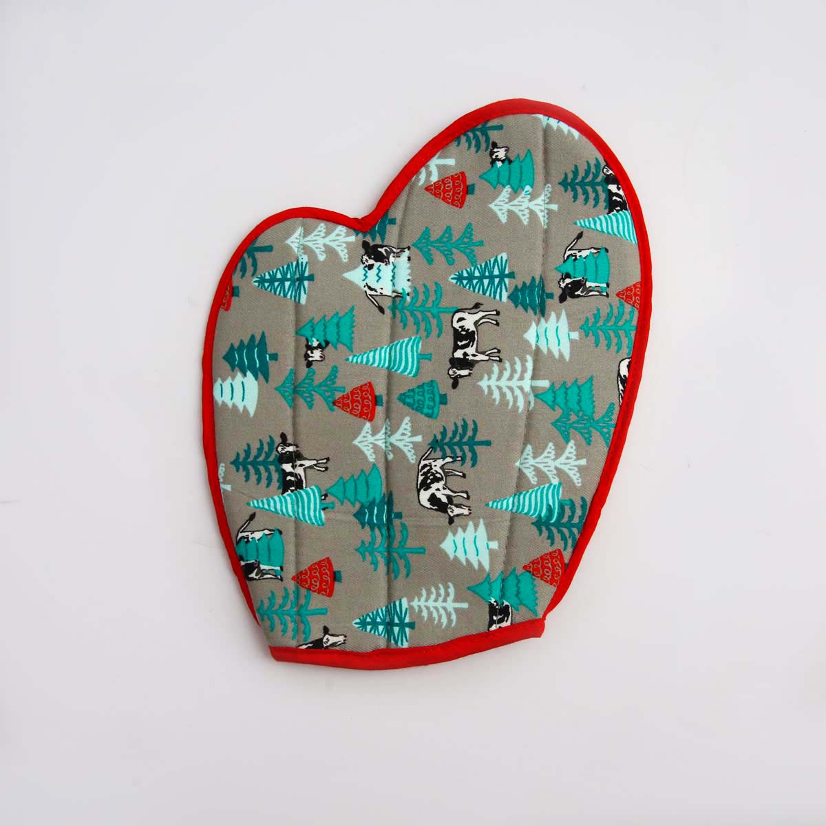 Christmas Tree Handloom Oven Mitten