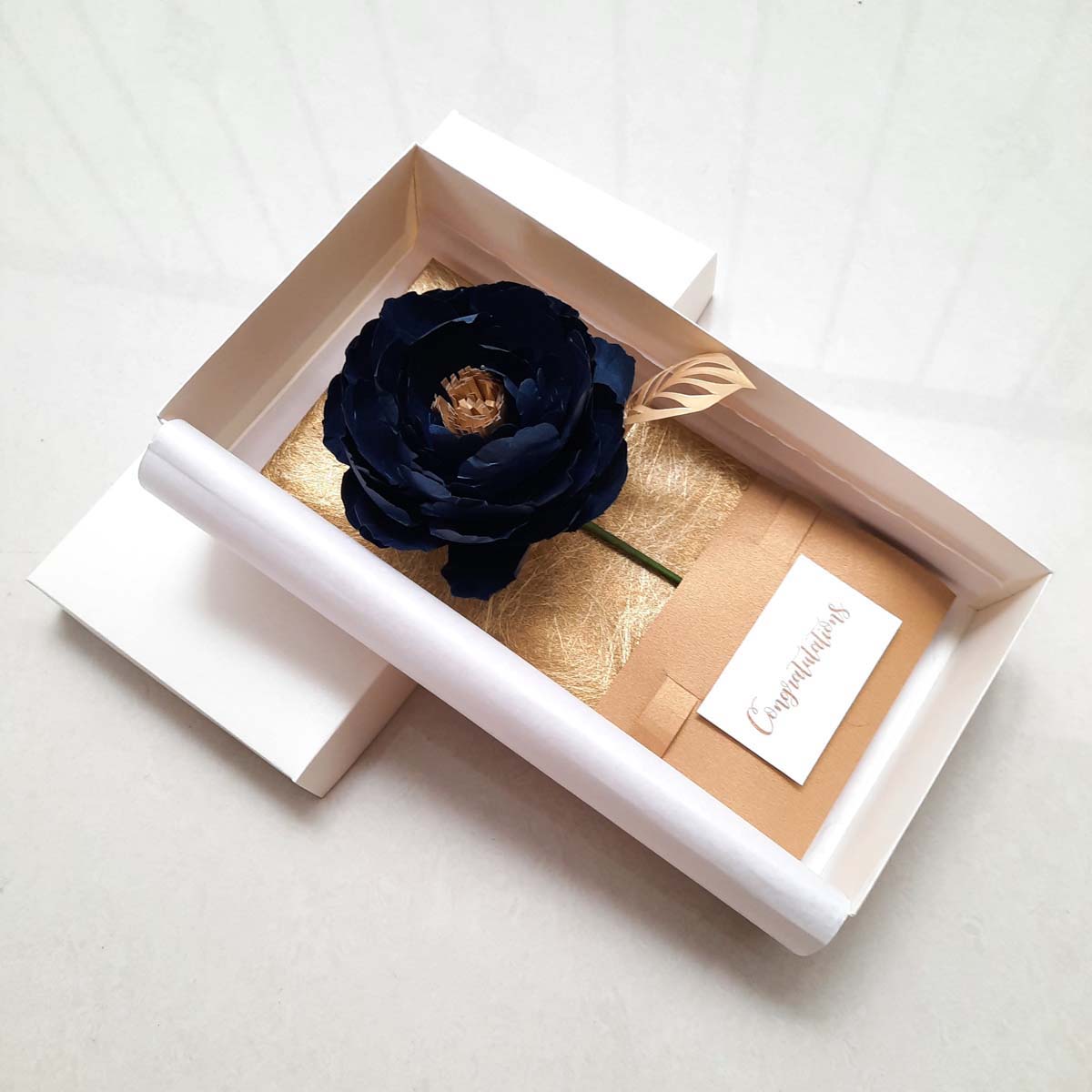 Blue Peony 'Congratulations' Gift Box