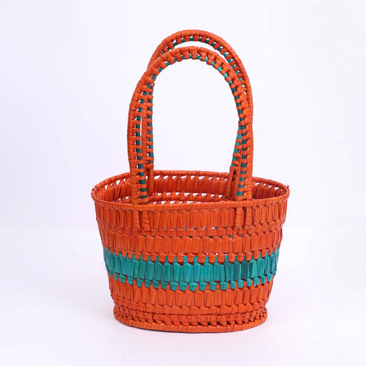 Orange Palmyra Lunch Basket