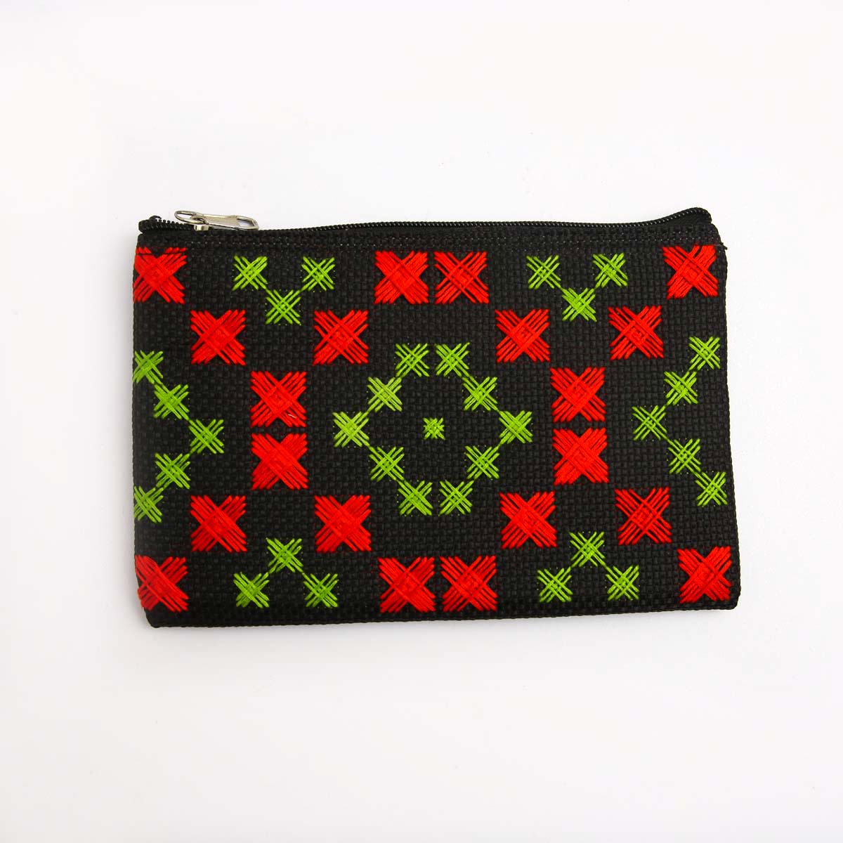 Black Cross Stitch Purse