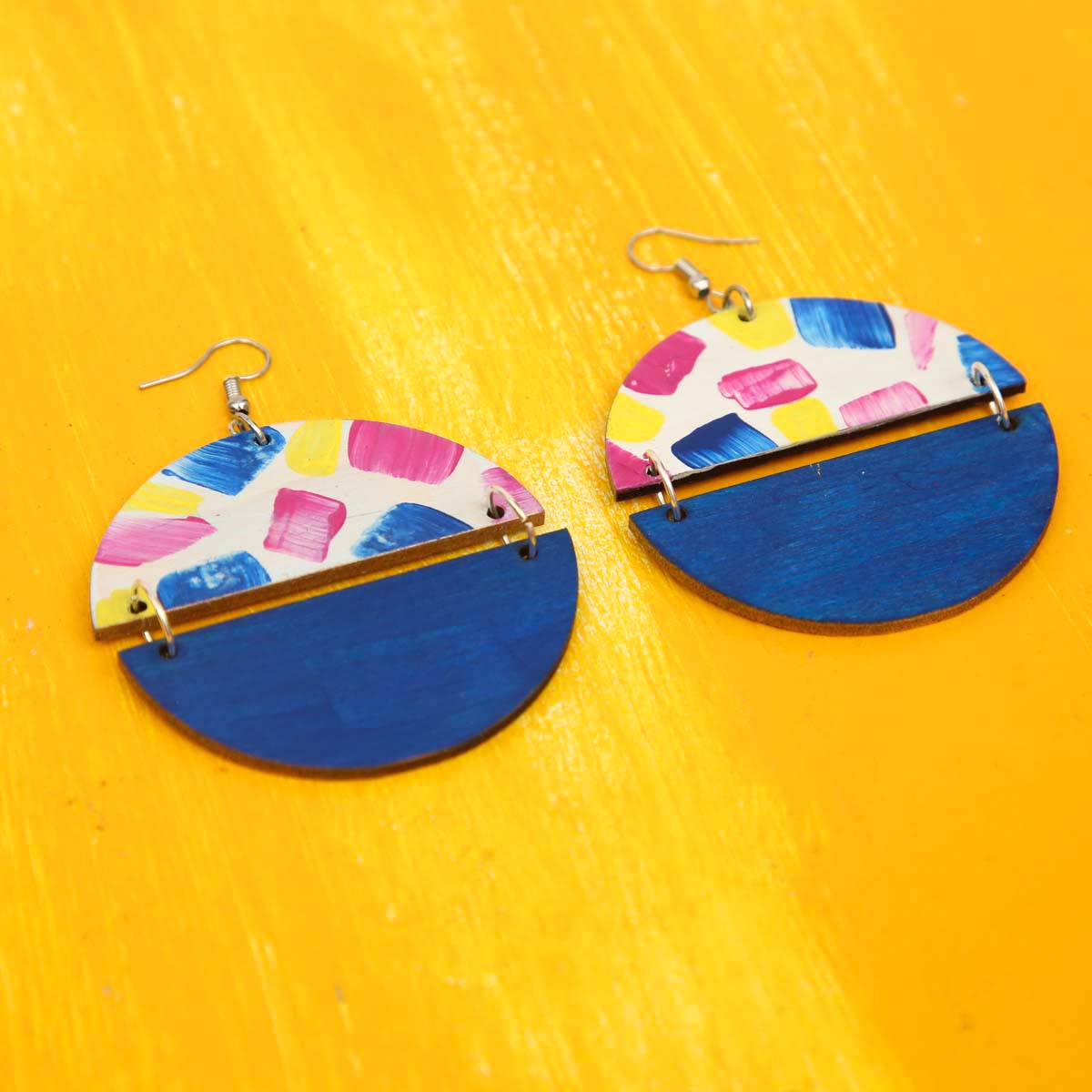 Candy Sphere Wooden Earrings