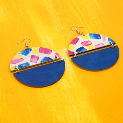 Candy Sphere Wooden Earrings