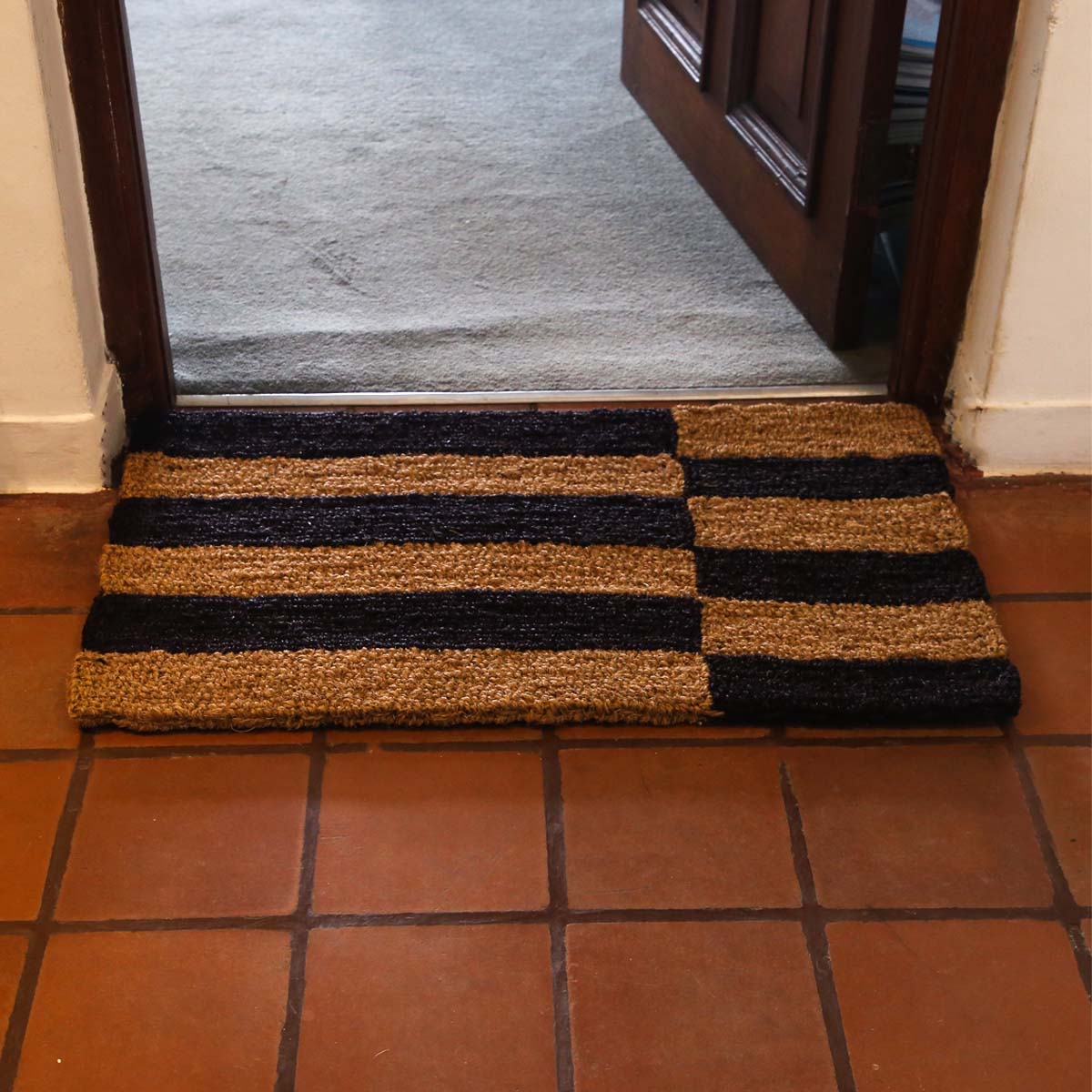 Black Striped Carpet