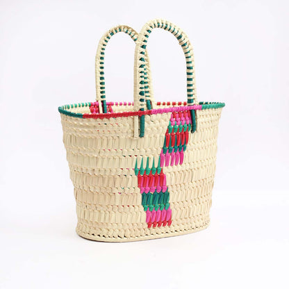 Zig Zag Palmyra Shopping Basket