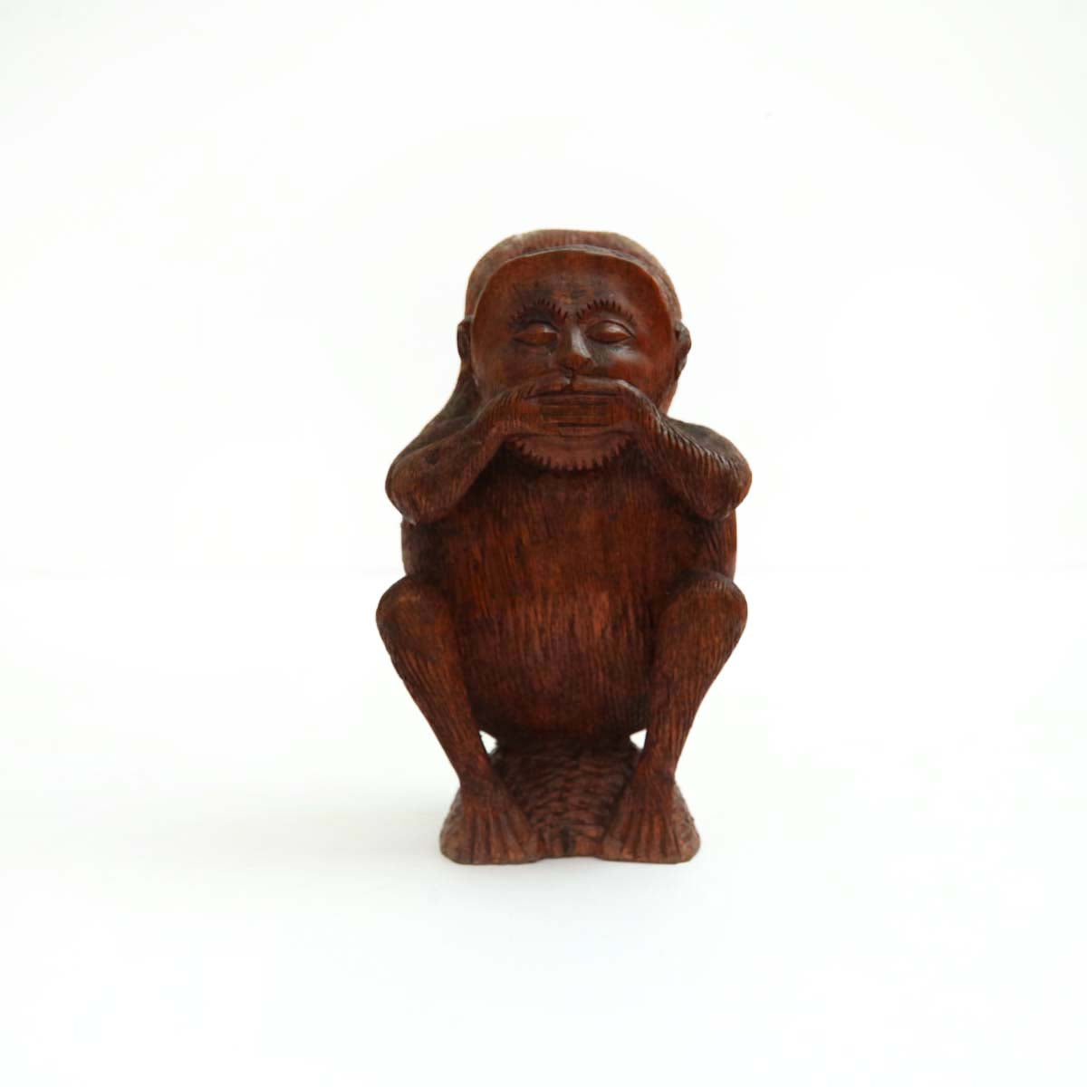 Speak No Evil Wooden Statue