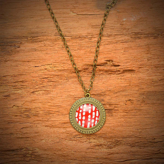 Red Batik Necklace
