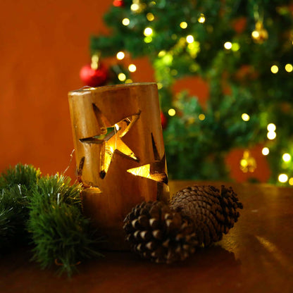 Star Of Wonder Bamboo Christmas Lantern