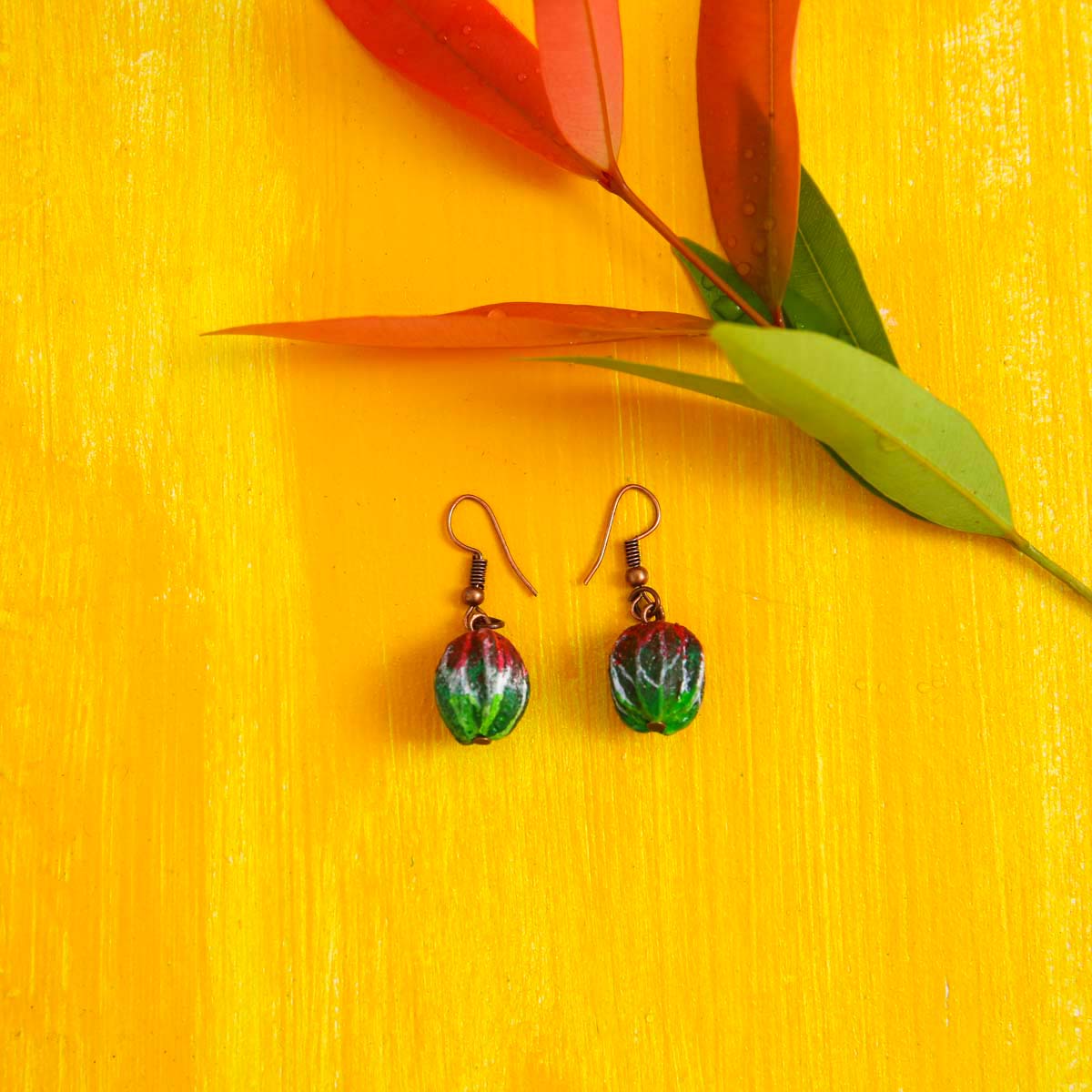 Christmas Bulu Seed Earrings