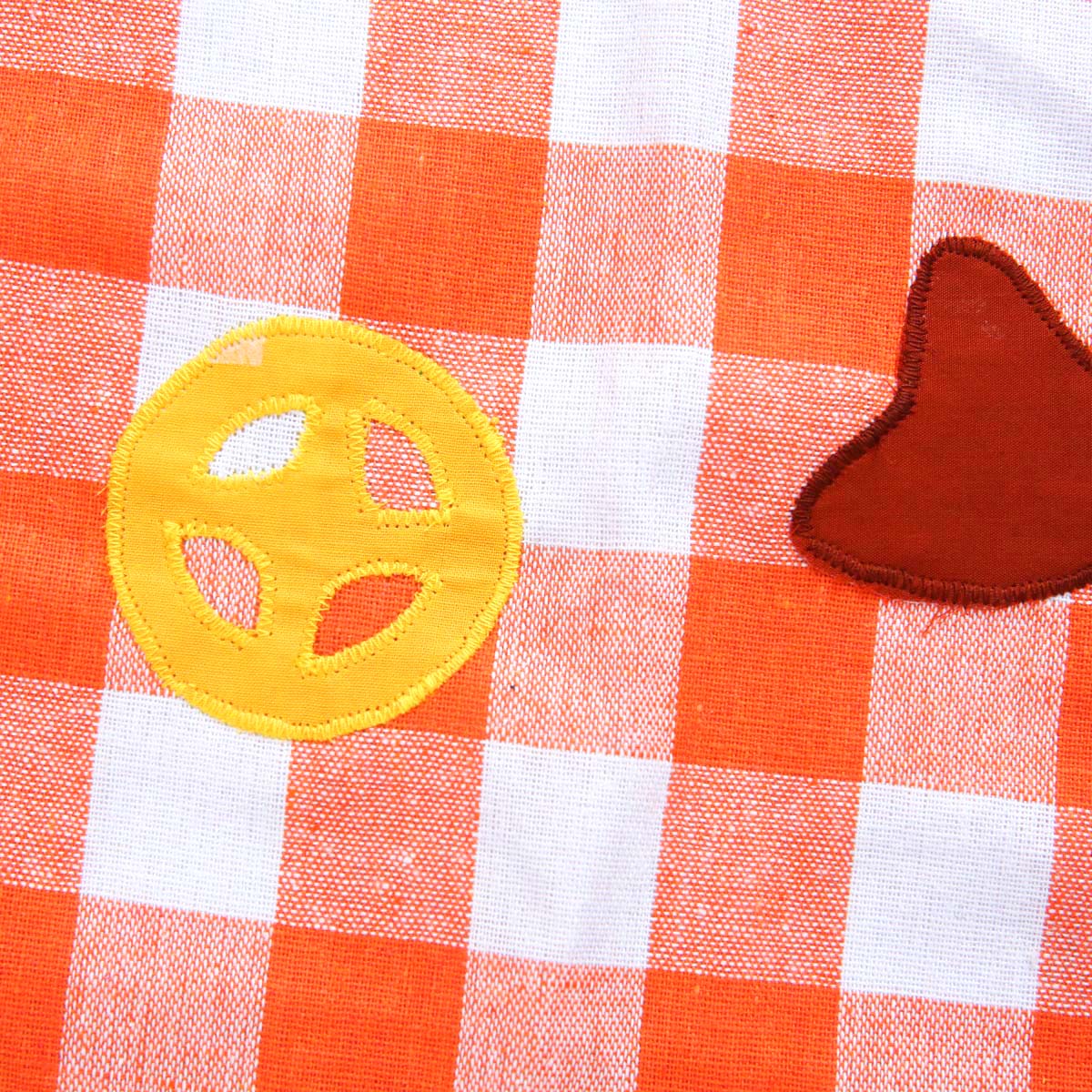 Orange Checked Handloom Napkin