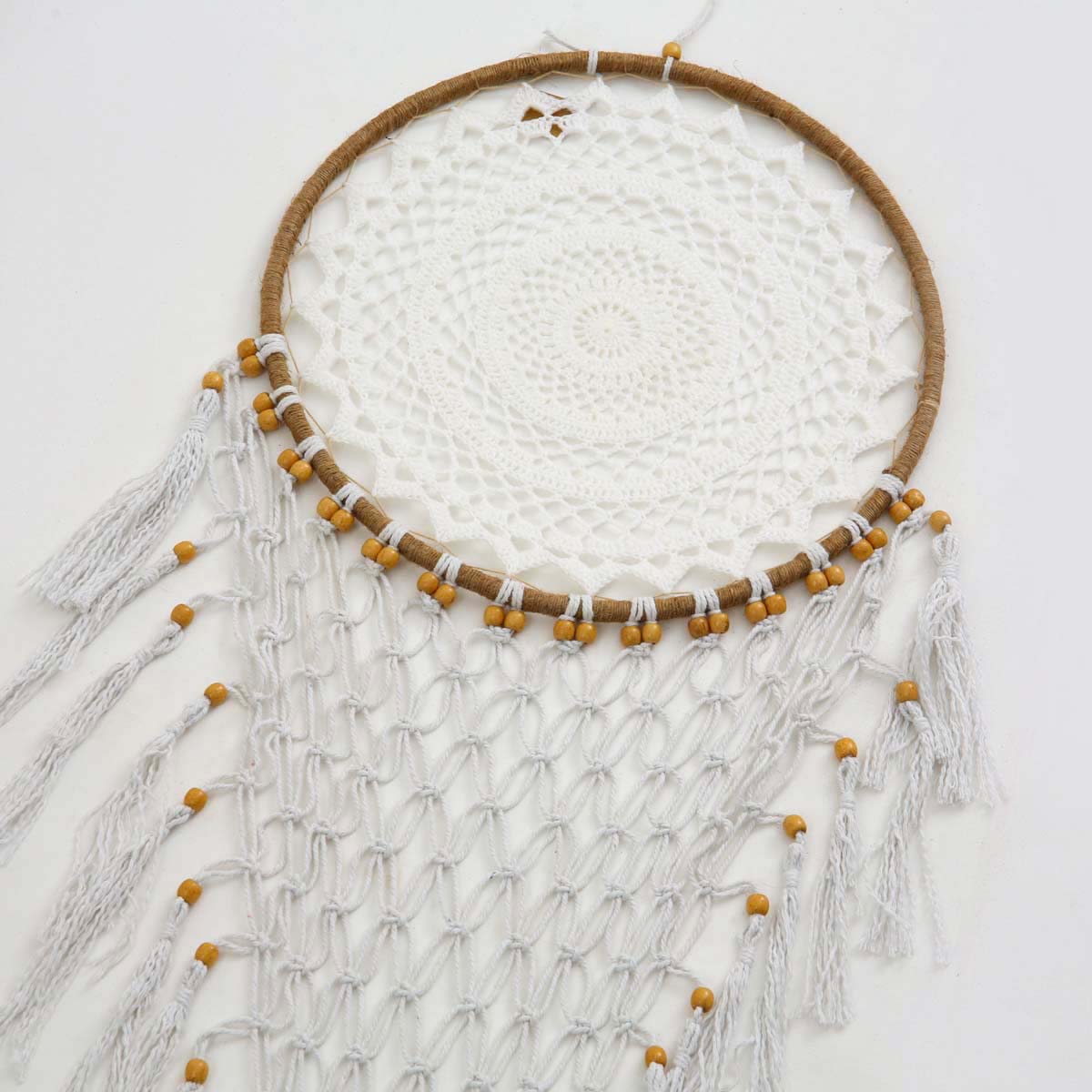Snowy Macrame Dream Catcher