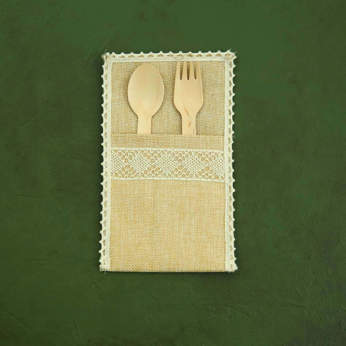 Cream Beeralu Cutlery Holder