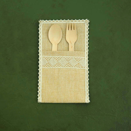 Cream Beeralu Cutlery Holder