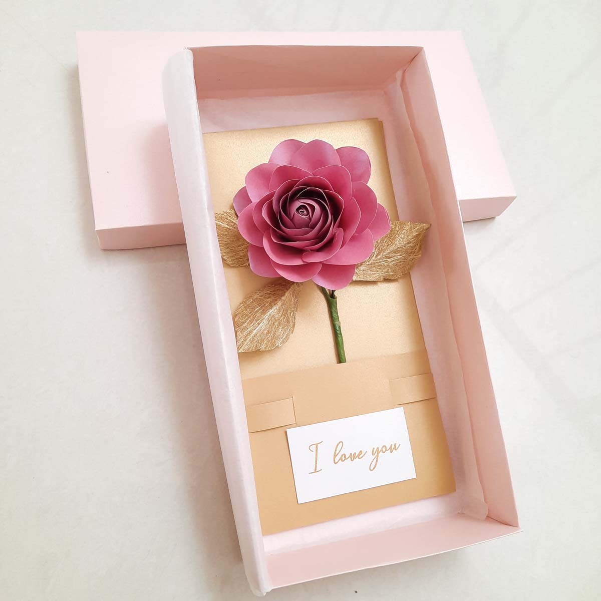Pink Rose 'I Love You' Gift Box