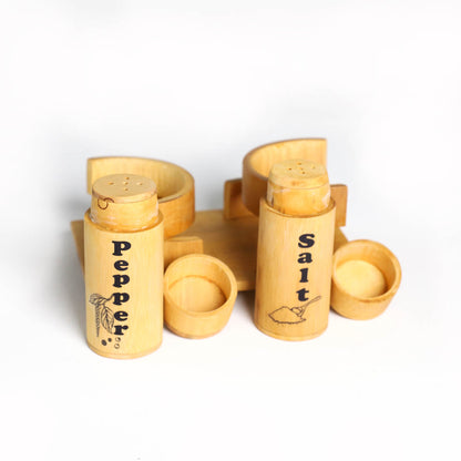 Bamboo Salt and Pepper Shaker
