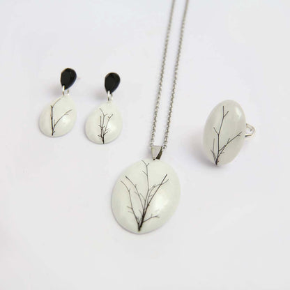 Wintry Resin Jewellery Set