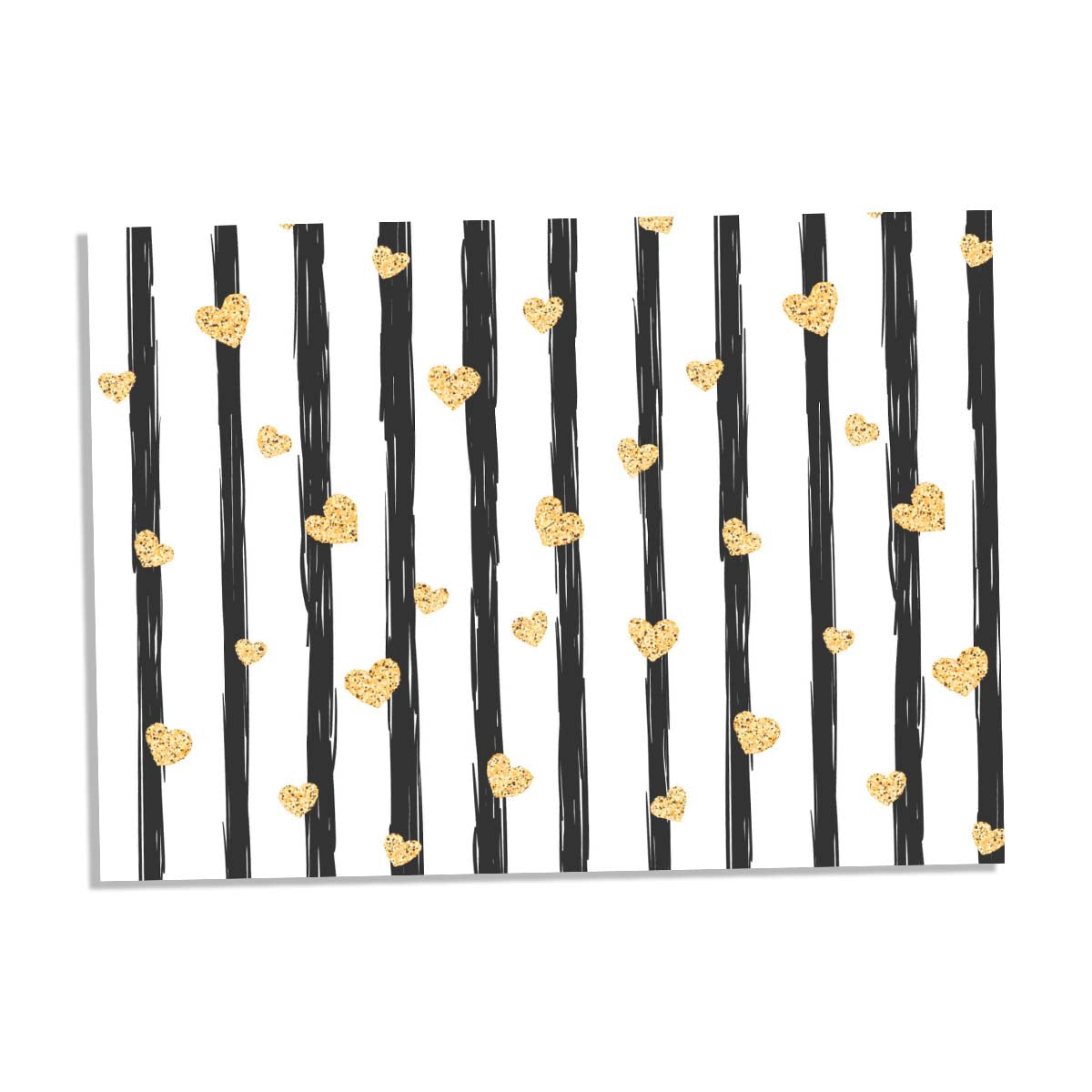 Mini Gold Heart Sprint Greeting Card