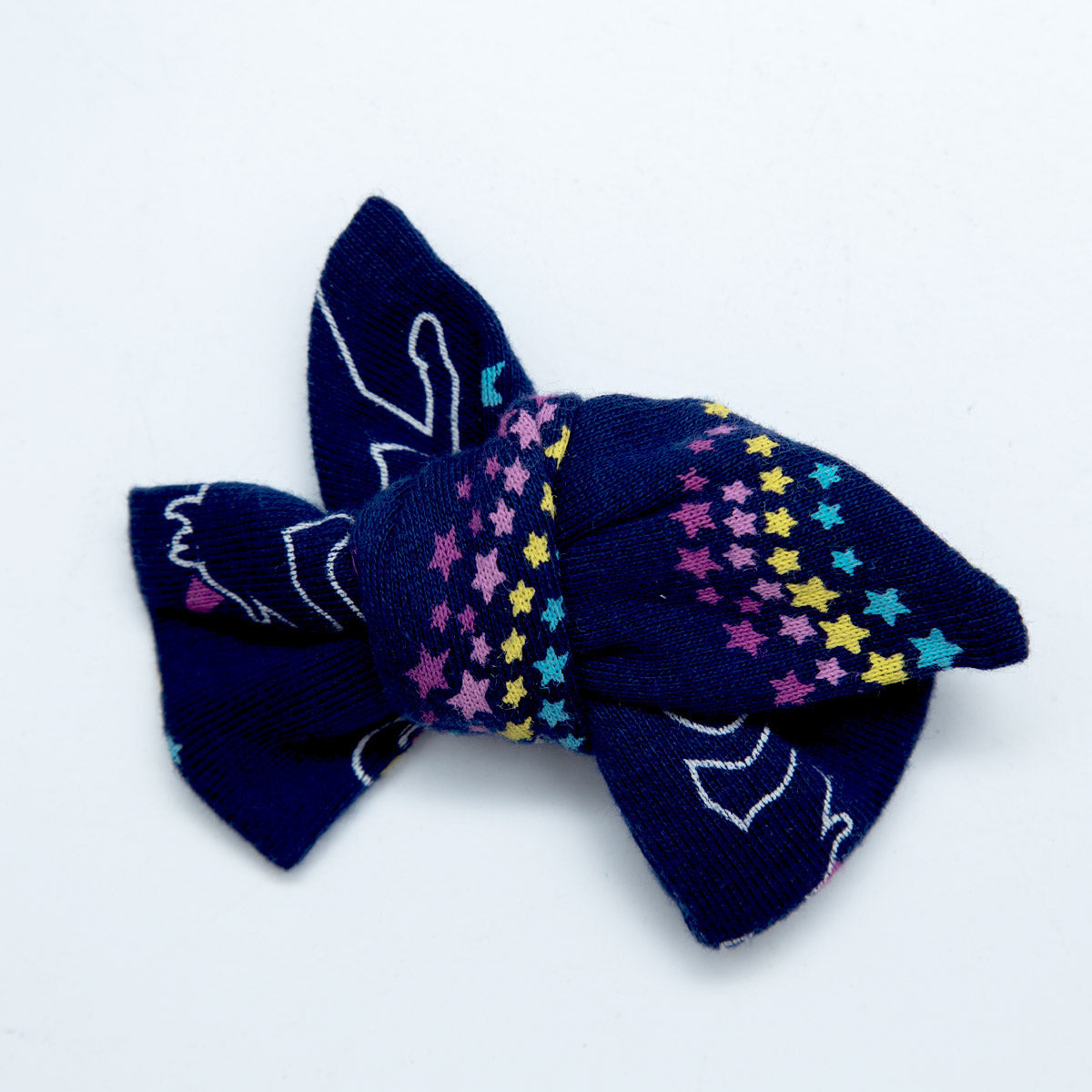 Unicorn Print Dark Bow