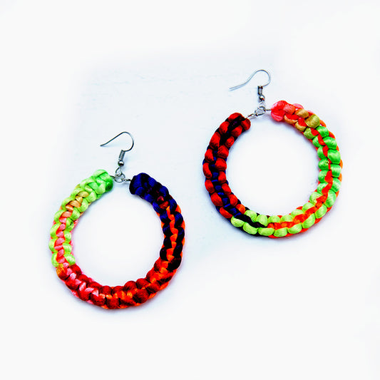 Neon Match Hoop Earrings