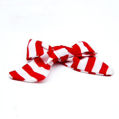 Red Striped Bow