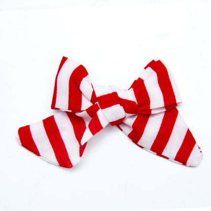 Red Striped Bow