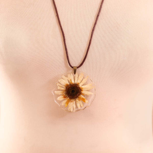 Dandelion Resin Necklace