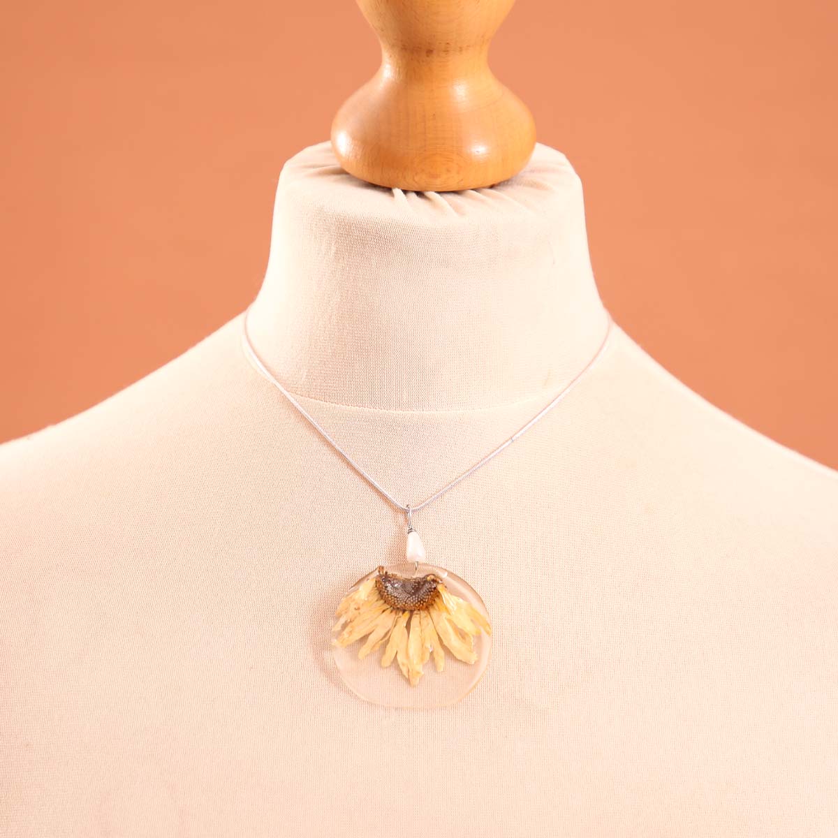 Dandelion Half Resin Necklace