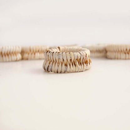 Gruha Mist Cane Napkin Ring Set