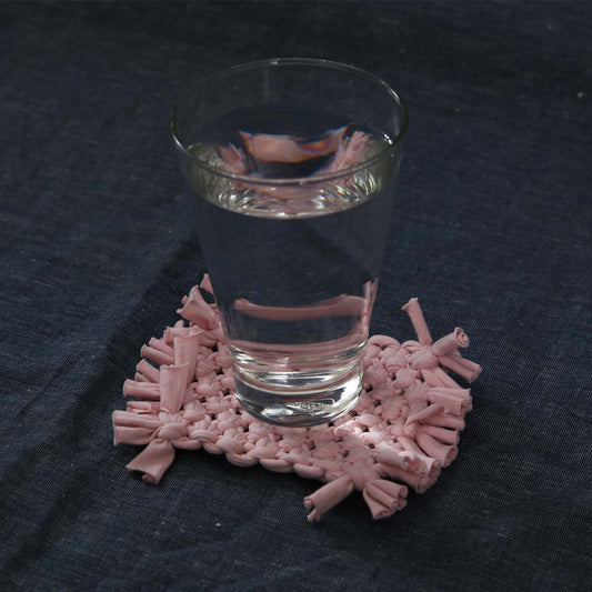 Sea Pink Macrame Coaster Set h