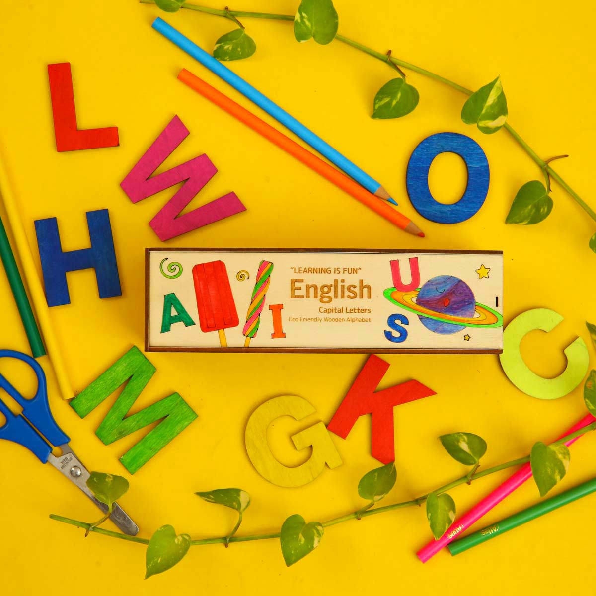 Capital English Wooden Alphabet Set