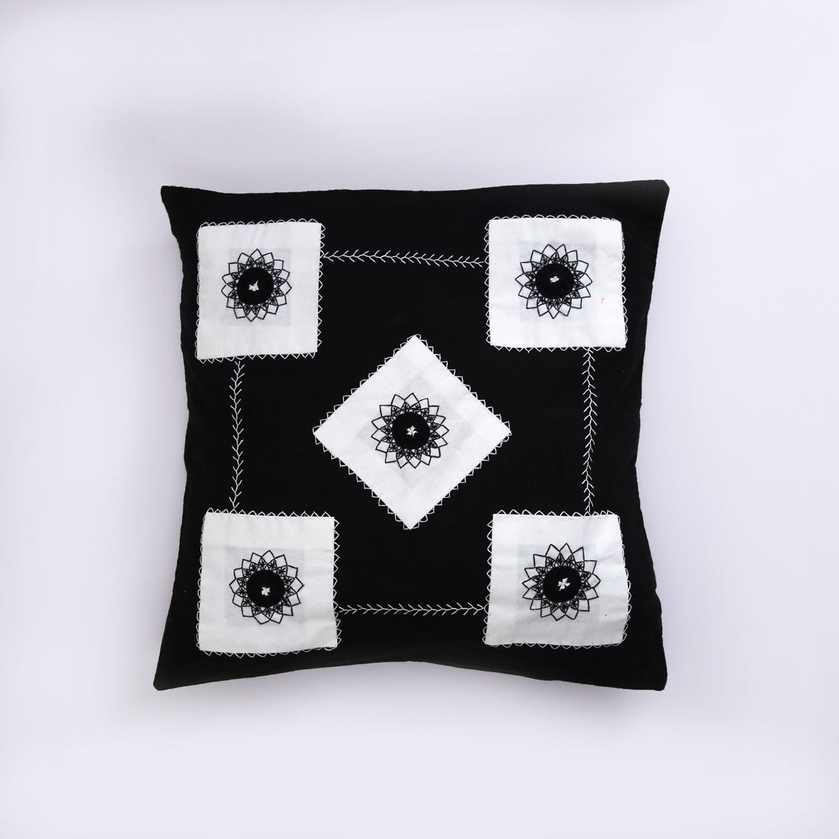 Ebony Flower Cushion Cover
