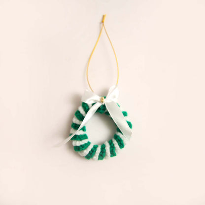 Green Candy Cane Wreath Ornament