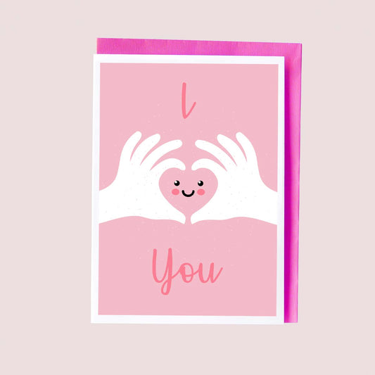 Heart Hands Valentine's Card